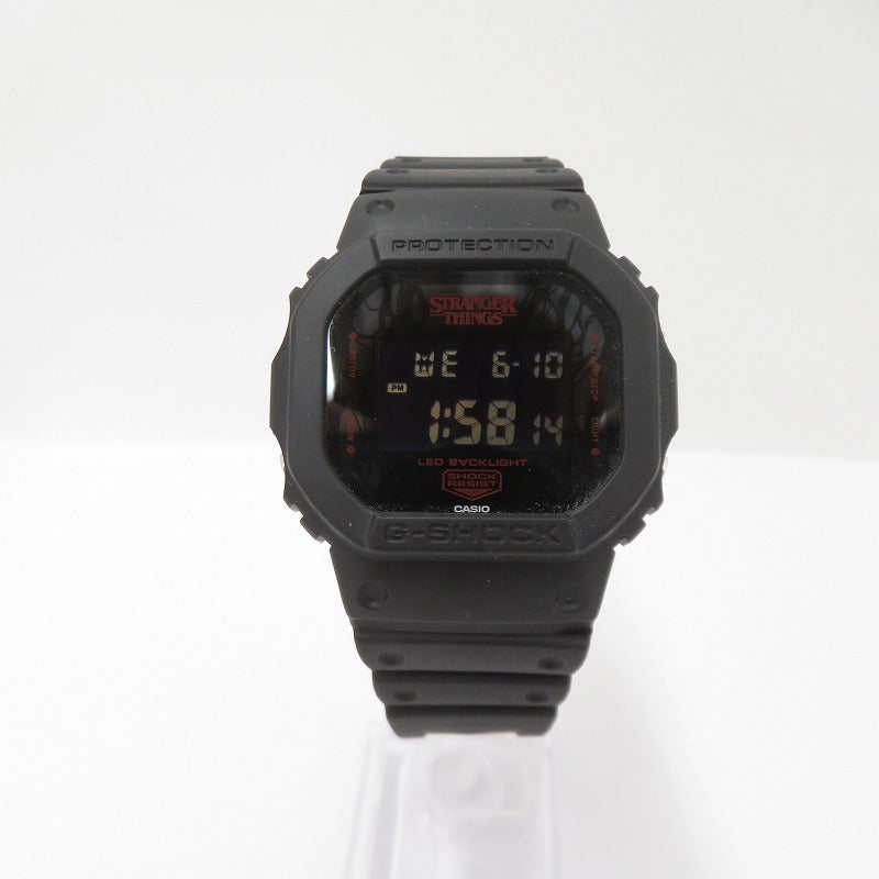 G-SHOCK | ジーショック ストレンジャーシングス 腕時計 DW-5600STT-1JR デジタルクォーツ ブラック【瀬戸大橋店】