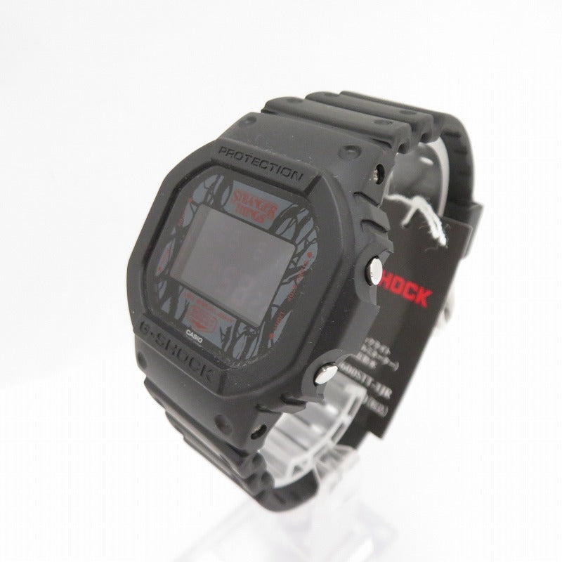 G-SHOCK | ジーショック ストレンジャーシングス 腕時計 DW-5600STT-1JR デジタルクォーツ ブラック【瀬戸大橋店】