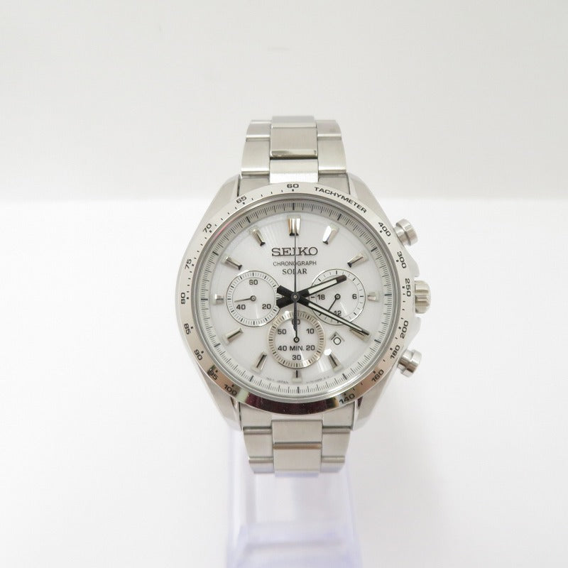 SEIKO | セイコー セイコーセレクション 腕時計 SBPY179 アナログソーラー シルバー × ホワイト 文字盤ホワイト【瀬戸大橋店】