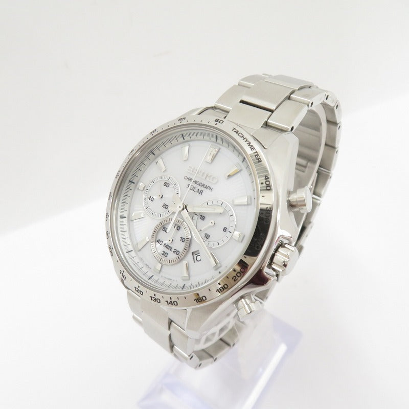 SEIKO | セイコー セイコーセレクション 腕時計 SBPY179 アナログソーラー シルバー × ホワイト 文字盤ホワイト【瀬戸大橋店】