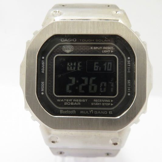 G-SHOCK | ジーショック FULL METAL/5000 SERIES 腕時計 GMW-B5000BT-1JF デジタル電波ソーラー シルバー【瀬戸大橋店】