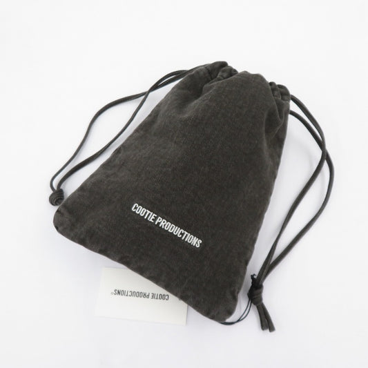 COOTIE | クーティー Color Denim Drawstring Bag ポーチ CTE-25A549 ブラック【瀬戸大橋店】
