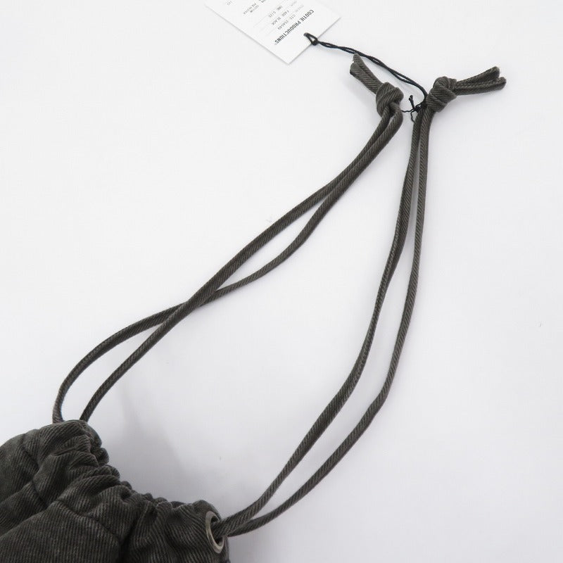COOTIE | クーティー Color Denim Drawstring Bag ポーチ CTE-25A549 ブラック【瀬戸大橋店】