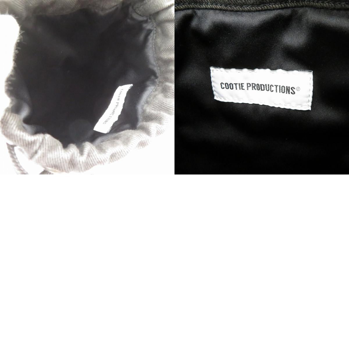 COOTIE | クーティー Color Denim Drawstring Bag ポーチ CTE-25A549 ブラック【瀬戸大橋店】