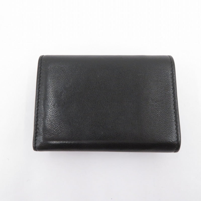 SAINT LAURENT | サンローラン ペイズリー スタッズ 三つ折り財布 506856・1118 ブラック【瀬戸大橋店】