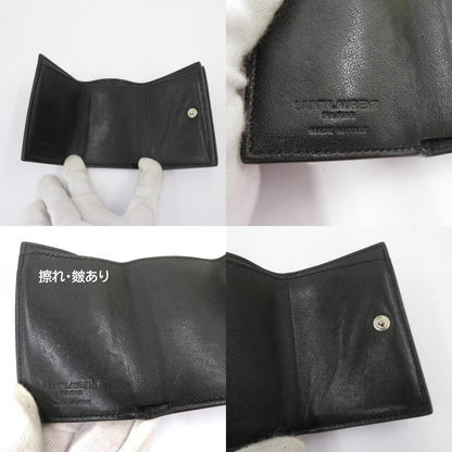 SAINT LAURENT | サンローラン ペイズリー スタッズ 三つ折り財布 506856・1118 ブラック【瀬戸大橋店】