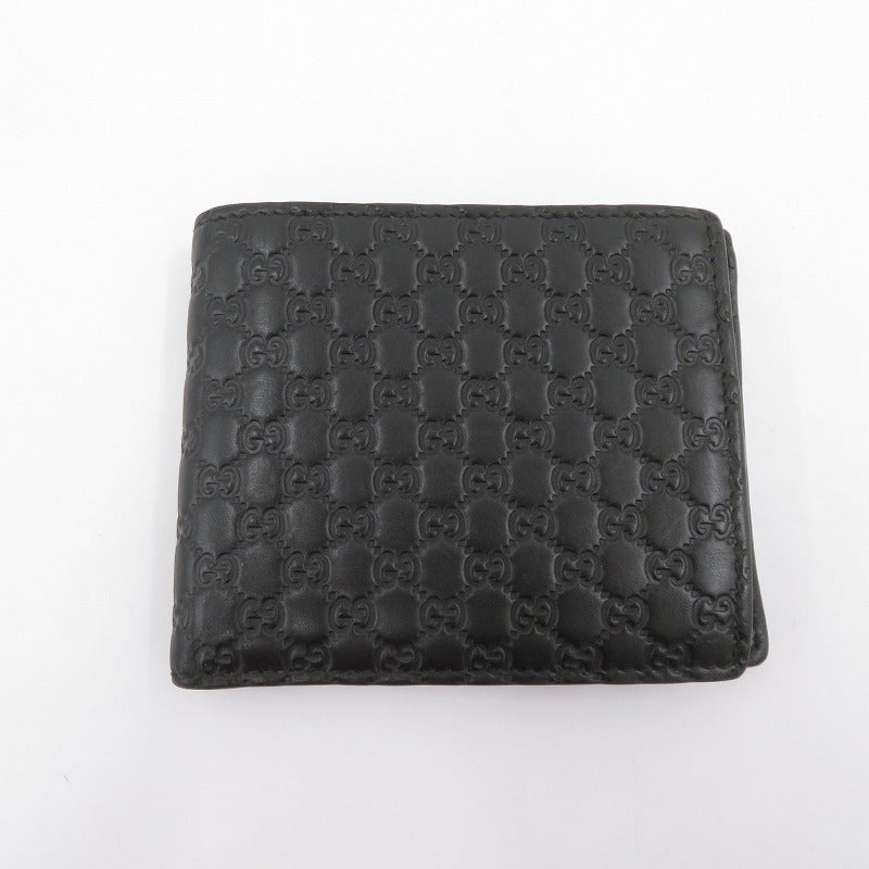 GUCCI | グッチ アウトレット 二つ折り財布 544472・0416 マイクログッチシマ ブラック【瀬戸大橋店】