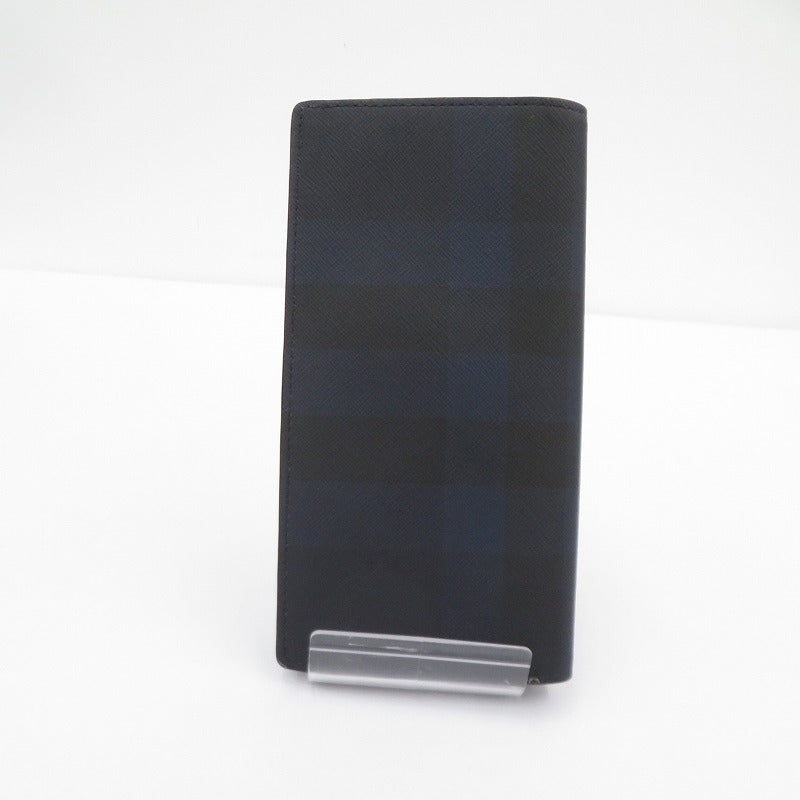BURBERRY | バーバリー 長財布 803281 ネイビー × ブラック【瀬戸大橋店】