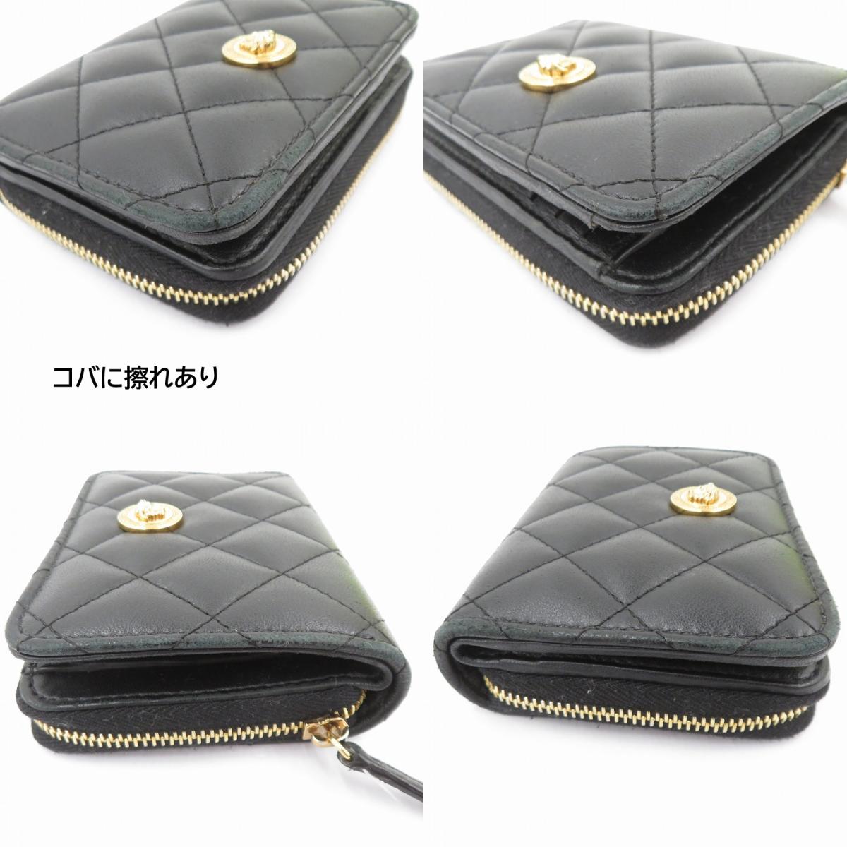 VERSACE | ヴェルサーチ 二つ折り財布 ブラック【瀬戸大橋店】