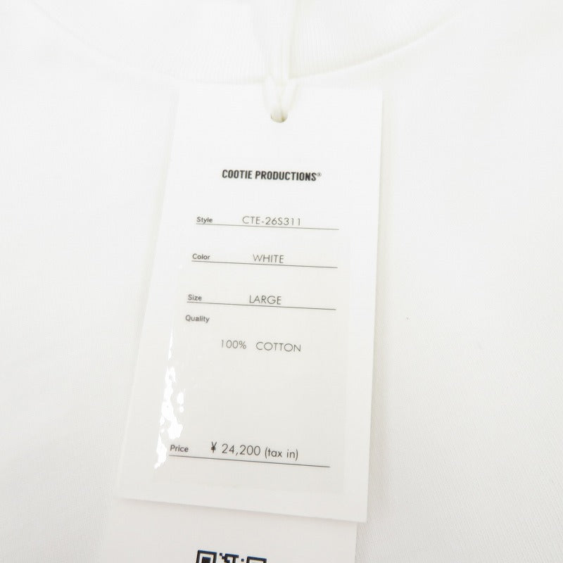 COOTIE | クーティー Spanish Pima Boxy L/S Tee 長袖Ｔシャツ CTE-26S311 ホワイト サイズ：L【瀬戸大橋店】