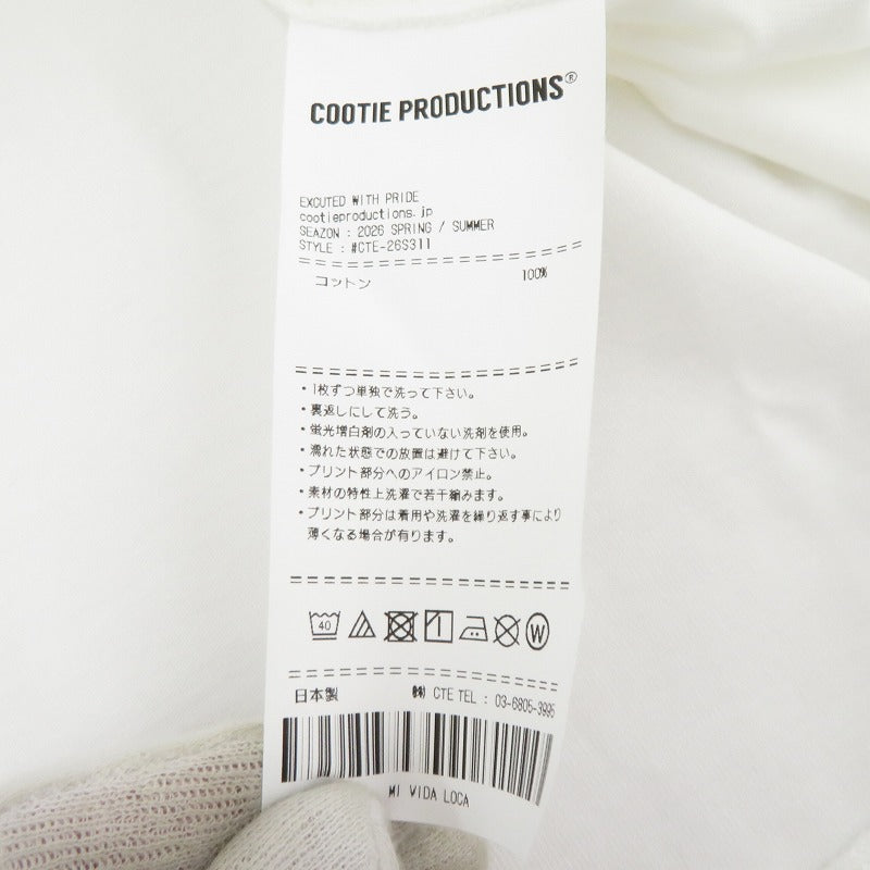 COOTIE | クーティー Spanish Pima Boxy L/S Tee 長袖Ｔシャツ CTE-26S311 ホワイト サイズ：L【瀬戸大橋店】