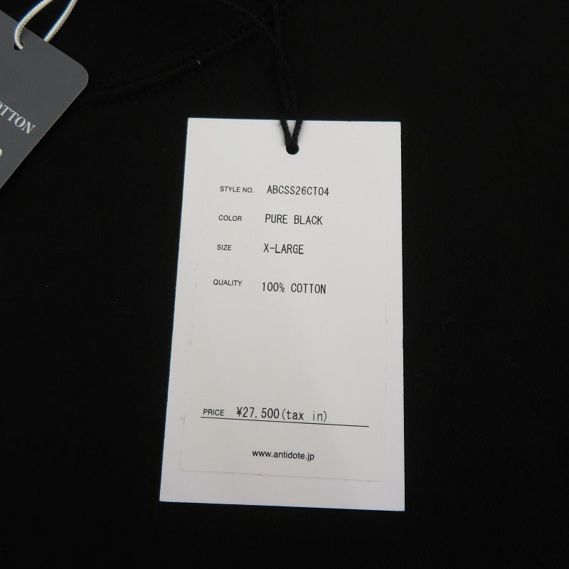 ANTIDOTE BUYERS CLUB | アンチドートバイヤーズクラブ ASIC Oversized S/S Tee 半袖Ｔシャツ ABCSS26CT04 ブラック サイズ：XL【瀬戸大橋店】