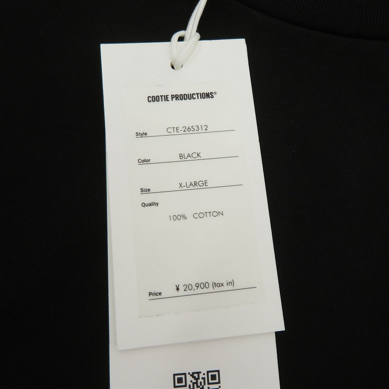 COOTIE | クーティー Spanish Pima Boxy S/S Tee 半袖Ｔシャツ CTE-26S312 ブラック サイズ：XL【瀬戸大橋店】