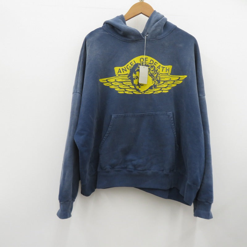 SAINT MICHAEL | セントマイケルセイントマイケル ANGEL HOODIE パーカー SM-YS1-0000-044 ヴィンテージ加工 ネイビー サイズ：M【瀬戸大橋店】
