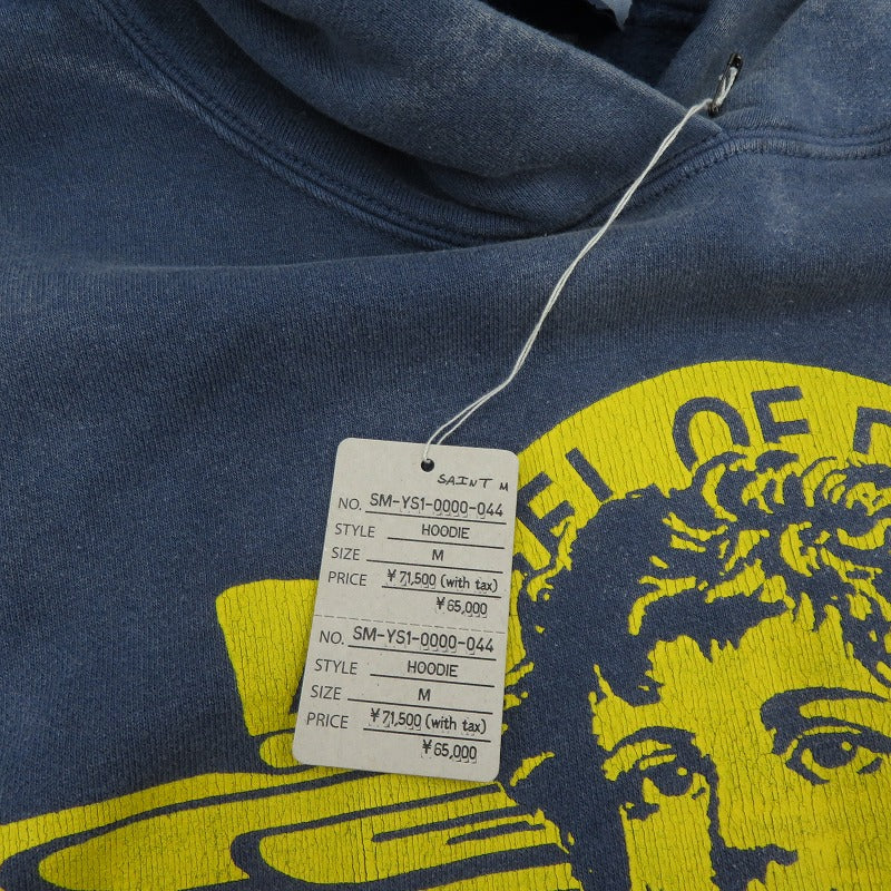 SAINT MICHAEL | セントマイケルセイントマイケル ANGEL HOODIE パーカー SM-YS1-0000-044 ヴィンテージ加工 ネイビー サイズ：M【瀬戸大橋店】