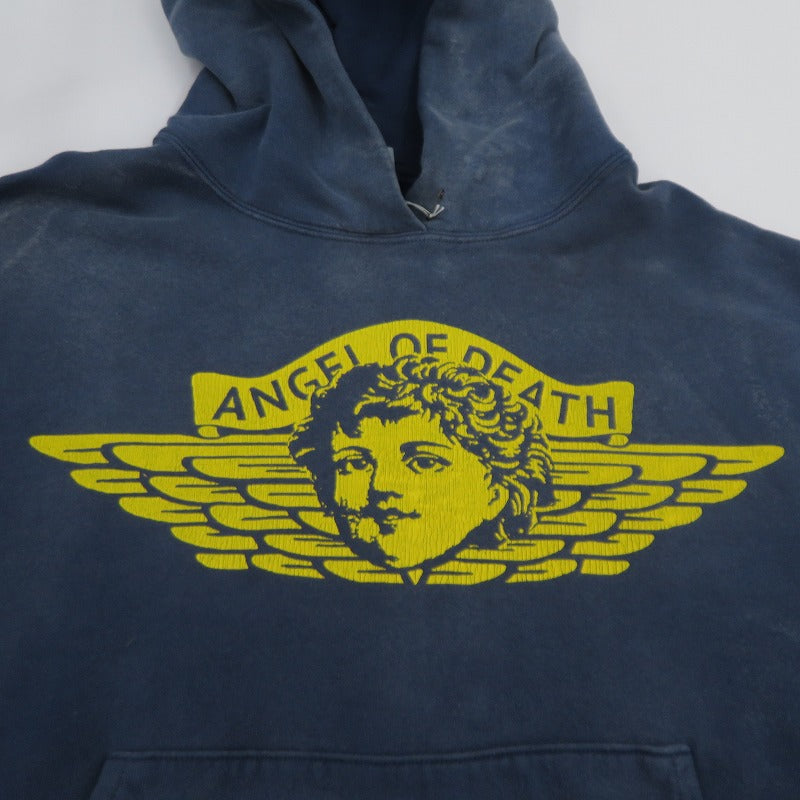 SAINT MICHAEL | セントマイケルセイントマイケル ANGEL HOODIE パーカー SM-YS1-0000-044 ヴィンテージ加工 ネイビー サイズ：M【瀬戸大橋店】