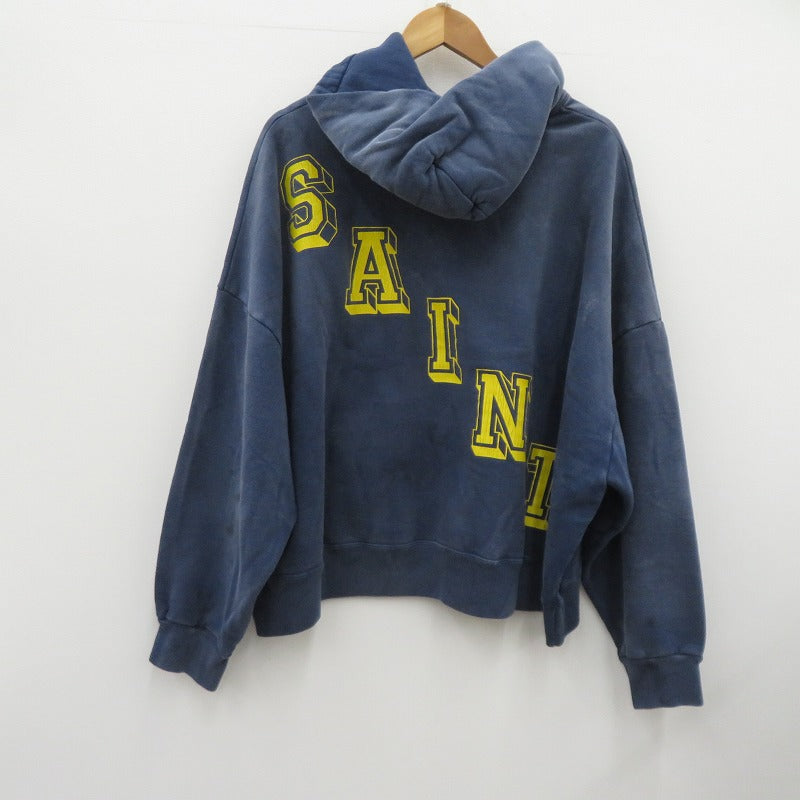 SAINT MICHAEL | セントマイケルセイントマイケル ANGEL HOODIE パーカー SM-YS1-0000-044 ヴィンテージ加工 ネイビー サイズ：M【瀬戸大橋店】