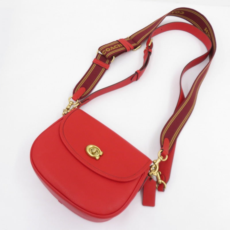 COACH | コーチ ウィロウ サドル バッグ ショルダーバッグ E2272-CA094 ペブルドレザー レッド【瀬戸大橋店】
