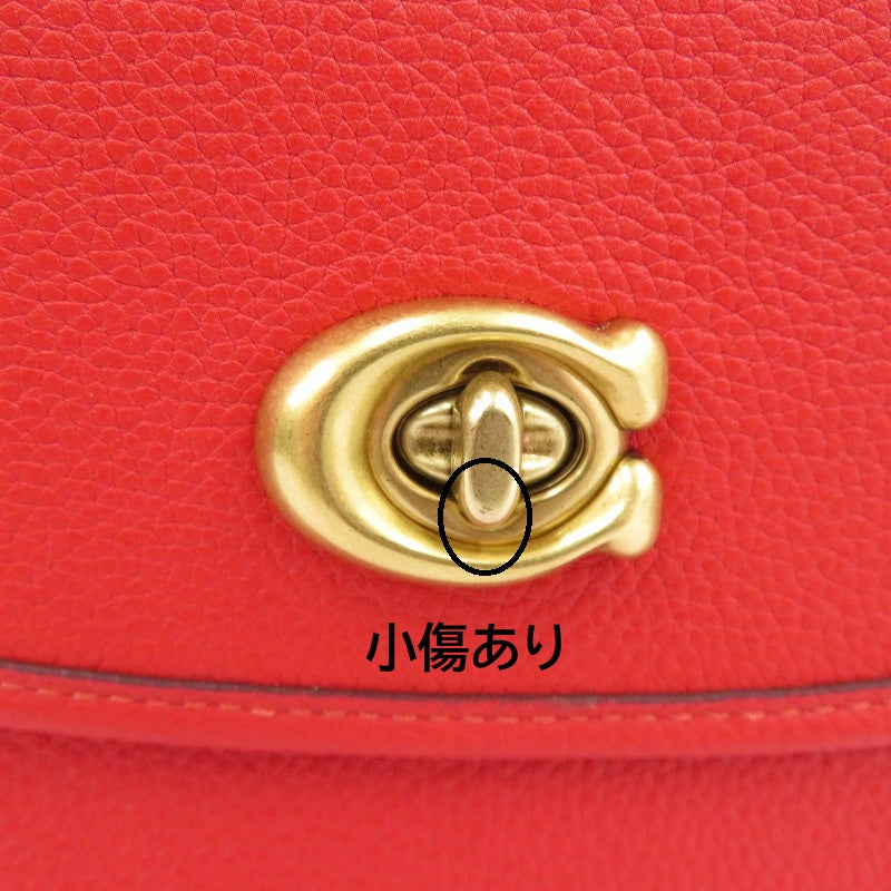 COACH | コーチ ウィロウ サドル バッグ ショルダーバッグ E2272-CA094 ペブルドレザー レッド【瀬戸大橋店】