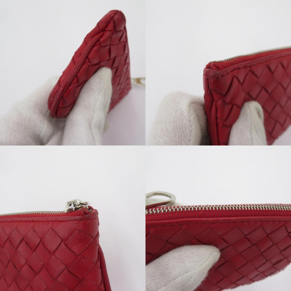 BOTTEGA VENETA | ボッテガヴェネタ イントレチャート キーリング付き コインケース 131232 レッド【瀬戸大橋店】