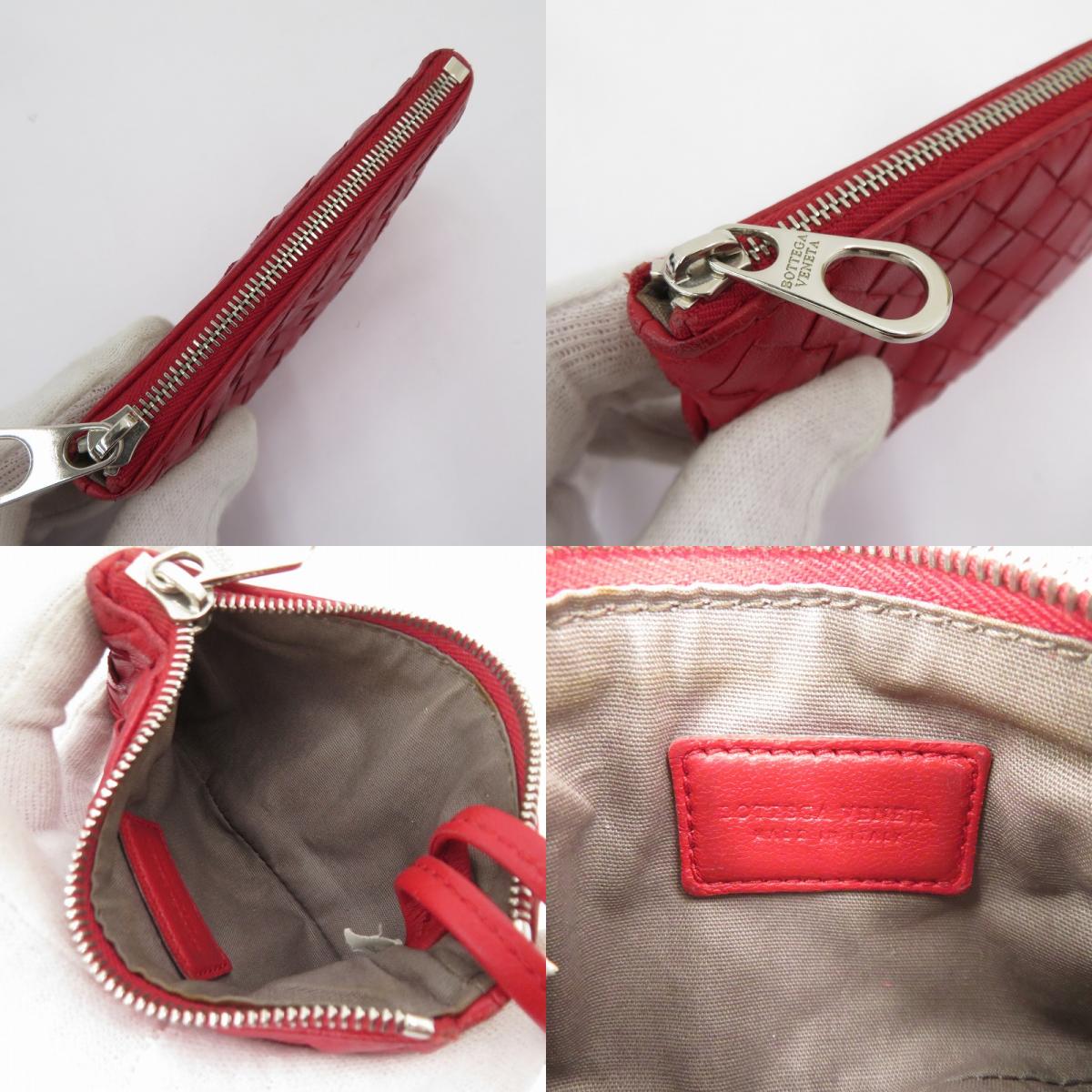 BOTTEGA VENETA | ボッテガヴェネタ イントレチャート キーリング付き コインケース 131232 レッド【瀬戸大橋店】