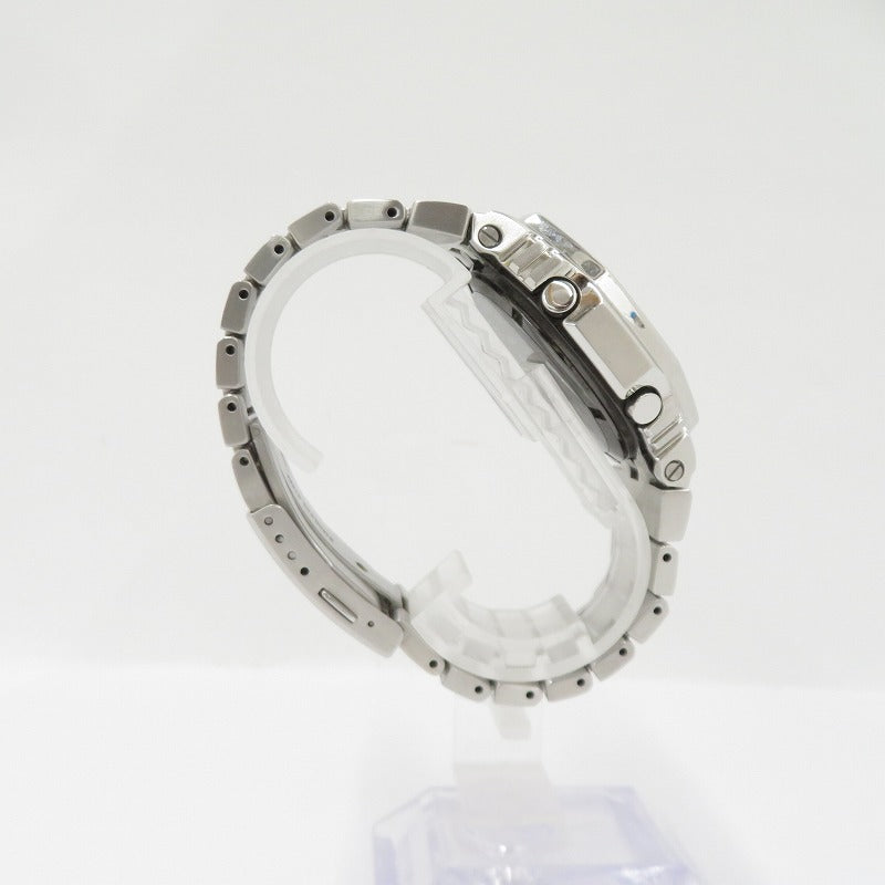 G-SHOCK | ジーショック FULL METAL アナデジ 電波ソーラー 腕時計 GM-B2100SD-1AJF シルバー 文字盤ブラック【瀬戸大橋店】