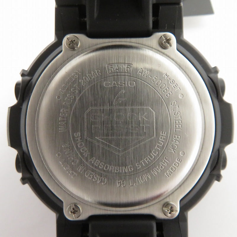 G-SHOCK | ジーショック AW-500 SERIES アナデジクォーツ 腕時計 AW-500BB-1EJF ブラック 文字盤ブラック【瀬戸大橋店】