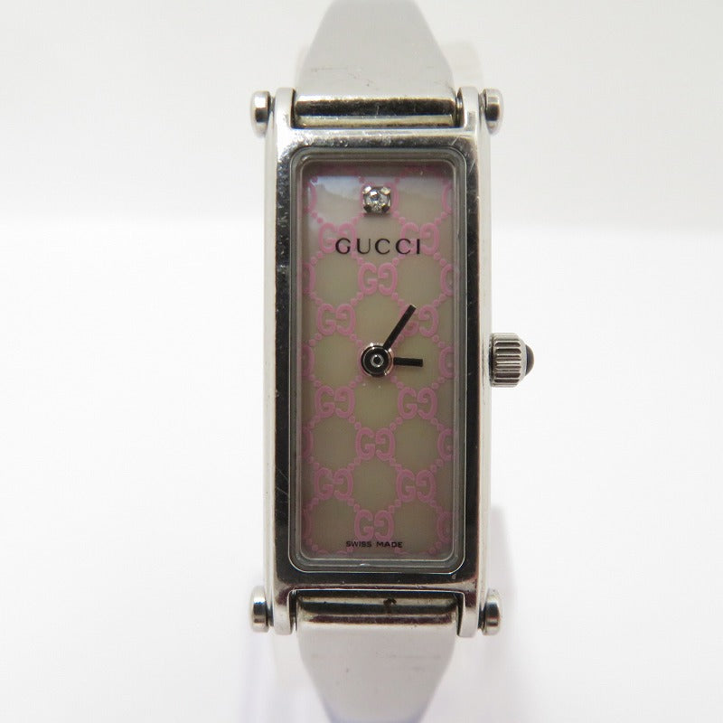 GUCCI | グッチ 1P 1500L アナログクォーツ 腕時計 YA015562 ピンク 文字盤ピンク×ベージュ【瀬戸大橋店】
