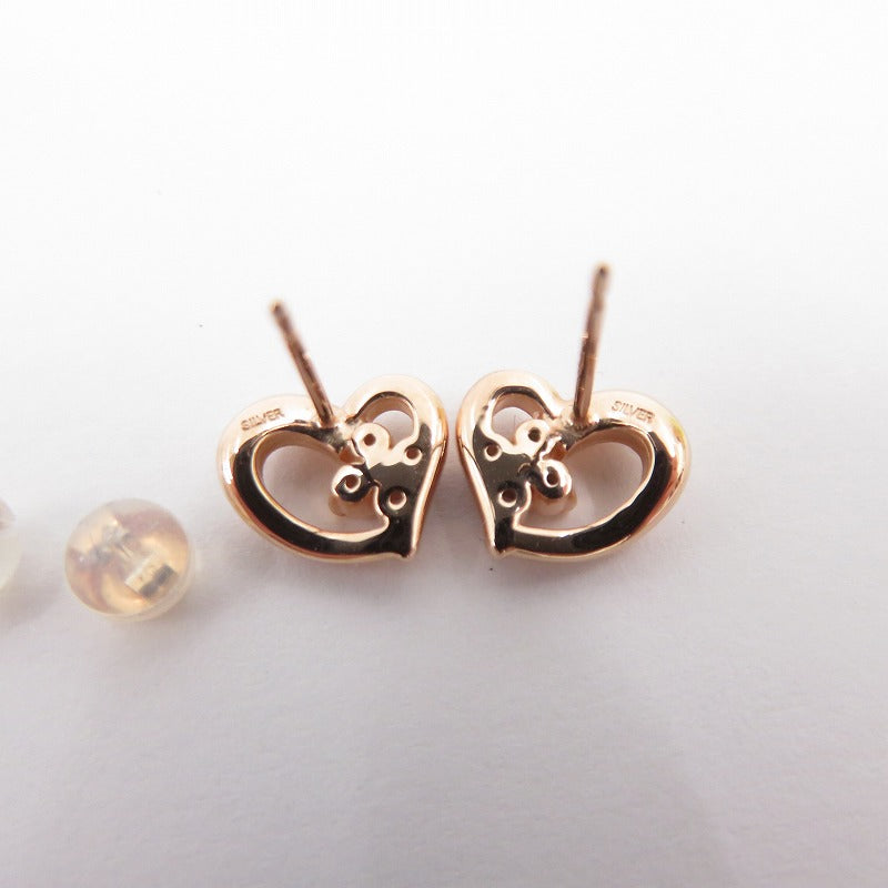 4℃ | ヨンドシー K10 ピンクゴールド ハート ピアス ピンクゴールド【瀬戸大橋店】