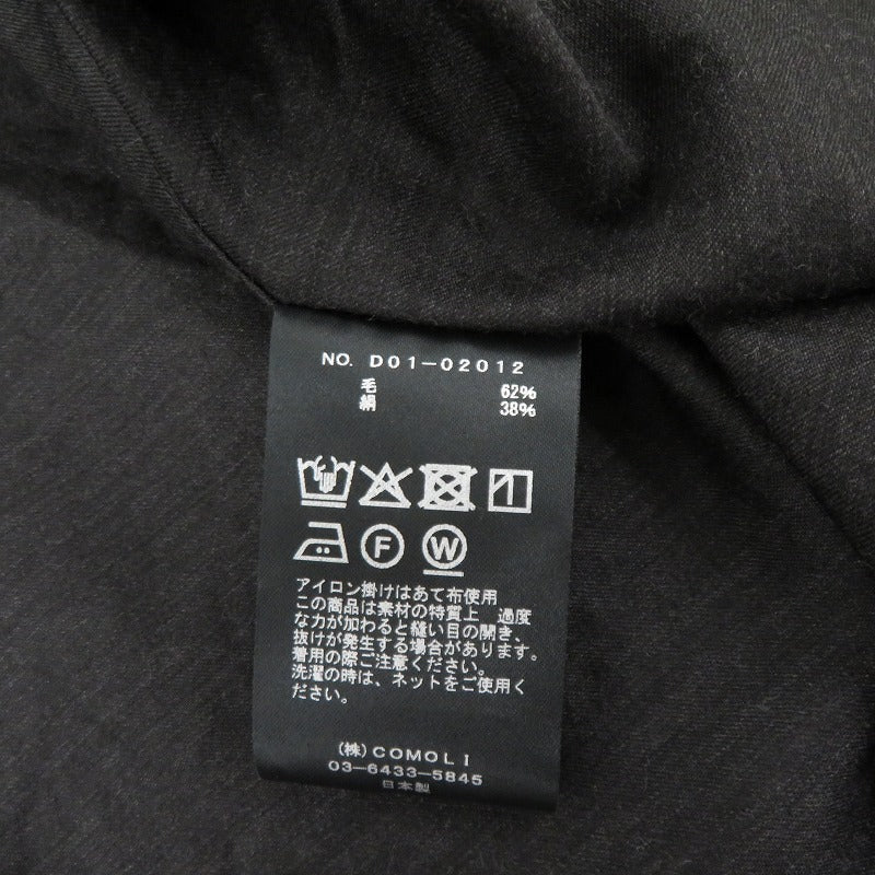 COMOLI | コモリ オープンカラーシャツ 半袖シャツ D01-02012 ブラック サイズ：1【瀬戸大橋店】