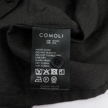 COMOLI | コモリ オープンカラーシャツ 半袖シャツ D01-02012 ブラック サイズ：1【瀬戸大橋店】