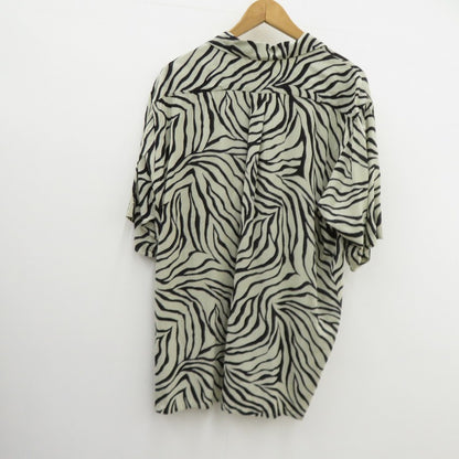 COMOLI | コモリ ZEBRA ゼブラ オープンカラーシャツ 半袖シャツ D01-02013 ベージュ × ブラック サイズ：2【瀬戸大橋店】
