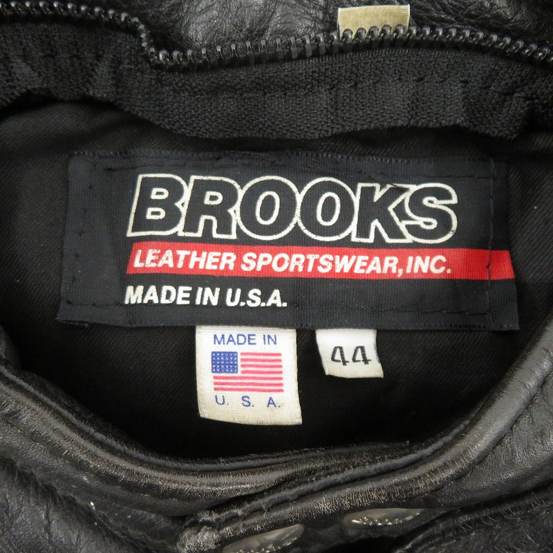 BROOKS | ブルックス シングルライダース ジャケット レザー ブラック サイズ：44【瀬戸大橋店】