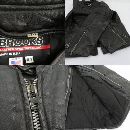BROOKS | ブルックス シングルライダース ジャケット レザー ブラック サイズ：44【瀬戸大橋店】