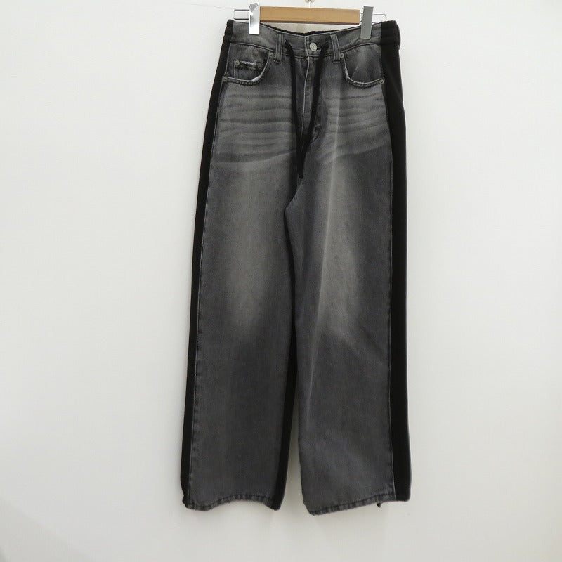 JEANASiS | ジーナシス スウェットドッキングデニムパンツ デニムパンツ JS051088CF ブラック サイズ：FreeSize【瀬戸大橋店】