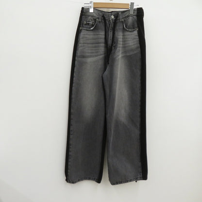 JEANASiS | ジーナシス スウェットドッキングデニムパンツ デニムパンツ JS051088CF ブラック サイズ：FreeSize【瀬戸大橋店】