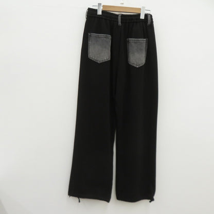 JEANASiS | ジーナシス スウェットドッキングデニムパンツ デニムパンツ JS051088CF ブラック サイズ：FreeSize【瀬戸大橋店】