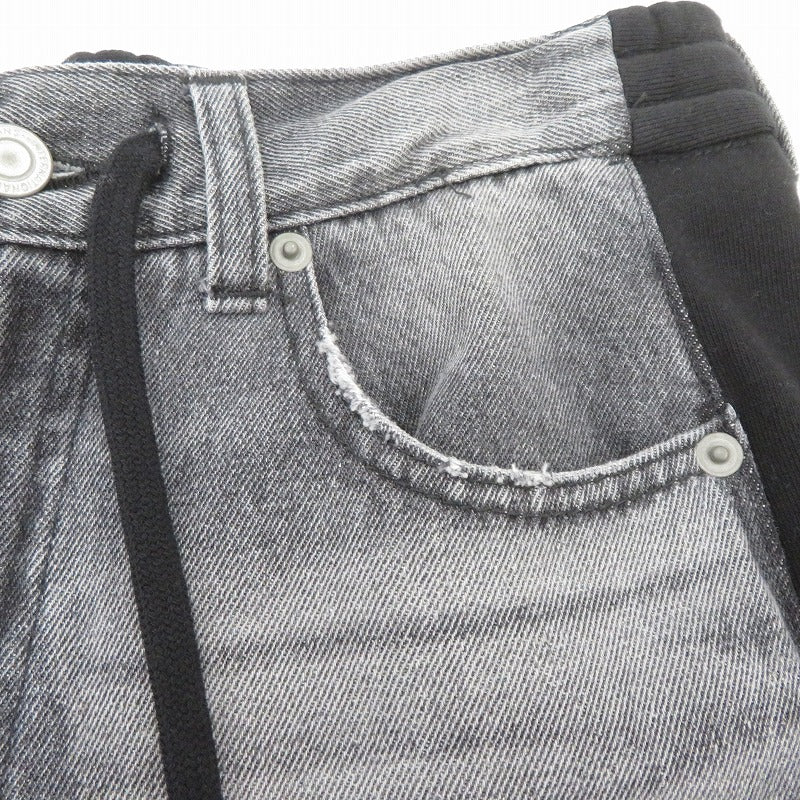 JEANASiS | ジーナシス スウェットドッキングデニムパンツ デニムパンツ JS051088CF ブラック サイズ：FreeSize【瀬戸大橋店】
