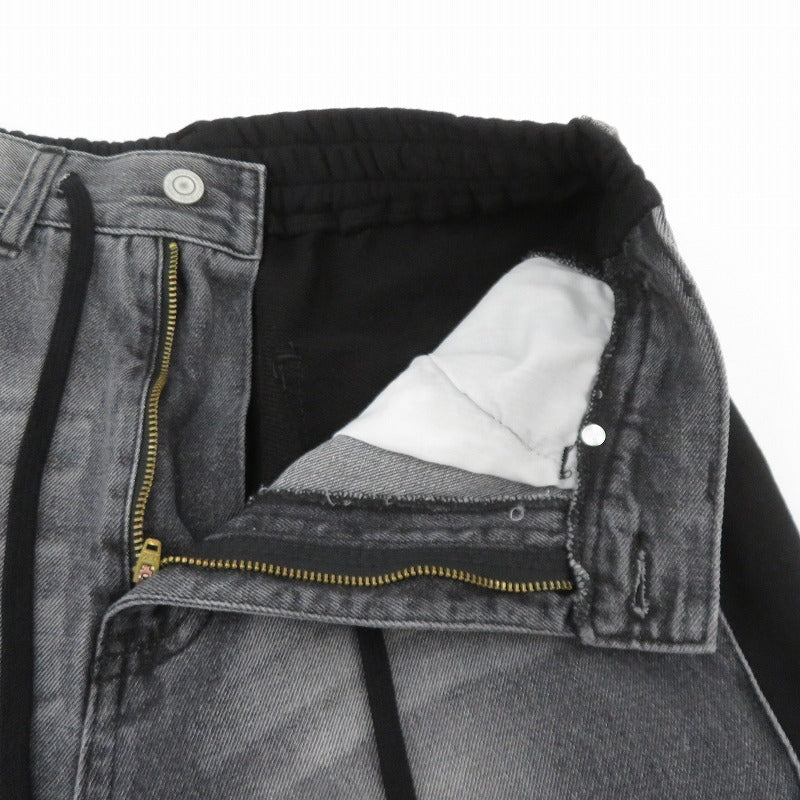 JEANASiS | ジーナシス スウェットドッキングデニムパンツ デニムパンツ JS051088CF ブラック サイズ：FreeSize【瀬戸大橋店】