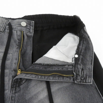 JEANASiS | ジーナシス スウェットドッキングデニムパンツ デニムパンツ JS051088CF ブラック サイズ：FreeSize【瀬戸大橋店】