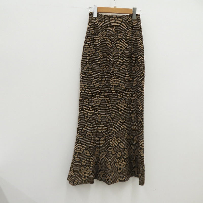 TODAYFUL | トゥデイフル Jacquard Leaf Pencilskirt スカート 12210803 ブラウン サイズ：36【瀬戸大橋店】
