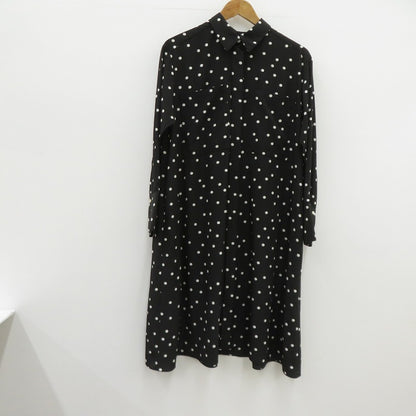 IENA | イエナ ドットシャツミニワンピース ワンピース 21-040-900-4011-3-0 ブラック サイズ：36【瀬戸大橋店】