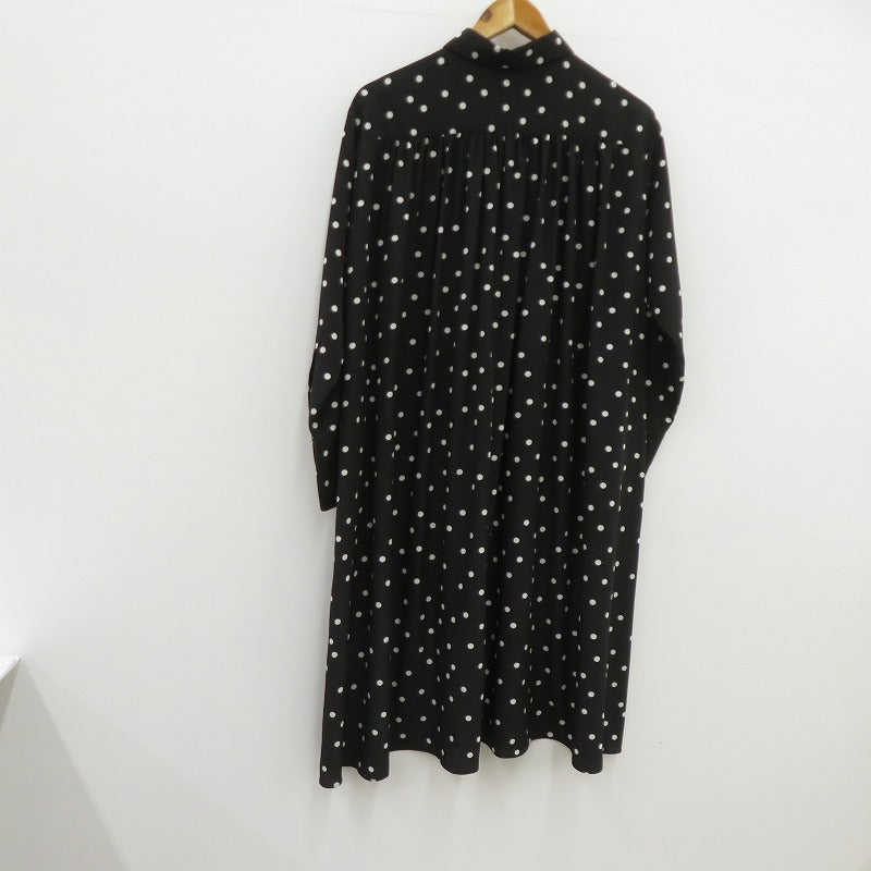 IENA | イエナ ドットシャツミニワンピース ワンピース 21-040-900-4011-3-0 ブラック サイズ：36【瀬戸大橋店】