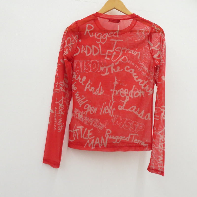 MAISON SPECIAL | メゾンスペシャル Hand Painting Sheer Tops シアー その他トップス 21251415207 レッド サイズ：FreeSize【瀬戸大橋店】