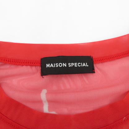 MAISON SPECIAL | メゾンスペシャル Hand Painting Sheer Tops シアー その他トップス 21251415207 レッド サイズ：FreeSize【瀬戸大橋店】