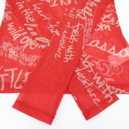 MAISON SPECIAL | メゾンスペシャル Hand Painting Sheer Tops シアー その他トップス 21251415207 レッド サイズ：FreeSize【瀬戸大橋店】