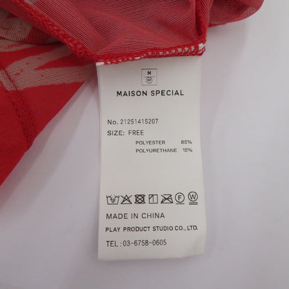 MAISON SPECIAL | メゾンスペシャル Hand Painting Sheer Tops シアー その他トップス 21251415207 レッド サイズ：FreeSize【瀬戸大橋店】