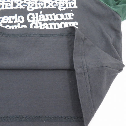 X-girl | エックスガール L/S RAGLAN COMPACT TOP 長袖Ｔシャツ 105244013006 グレー × グリーン サイズ：M【瀬戸大橋店】