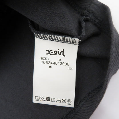 X-girl | エックスガール L/S RAGLAN COMPACT TOP 長袖Ｔシャツ 105244013006 グレー × グリーン サイズ：M【瀬戸大橋店】