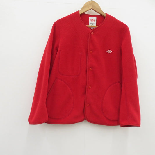 Danton | ダントン FLEECE COLLARLESS JACKET フリース ジャケット その他アウター JD-8911 レッド サイズ：36【瀬戸大橋店】